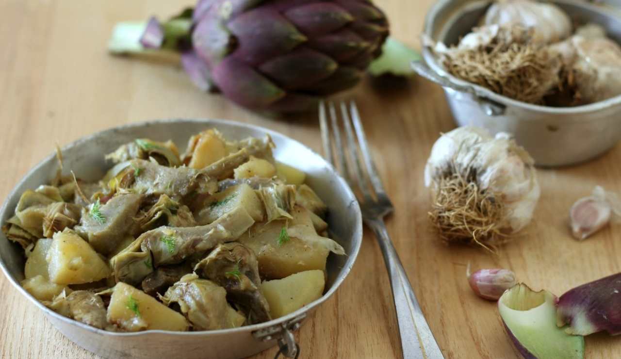 carciofi e patate