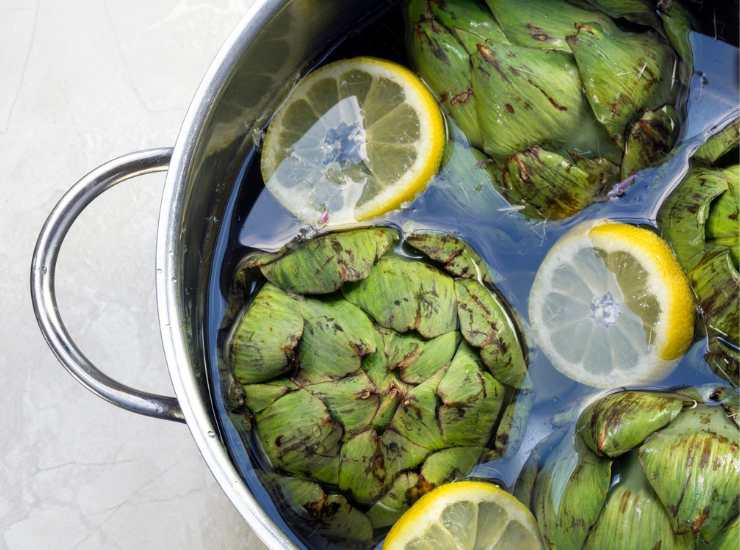 carciofi in acqua e limone