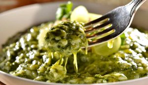 spinaci risotto con limone