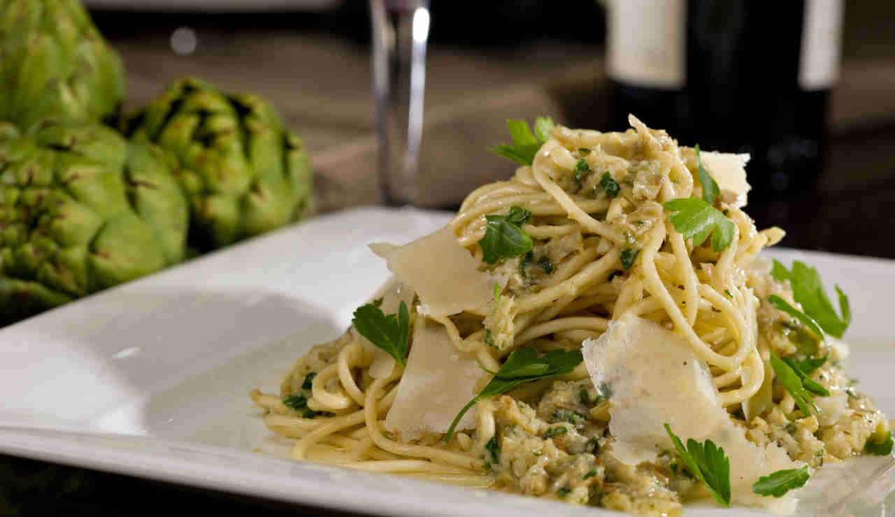 pasta carciofi speack ricetta