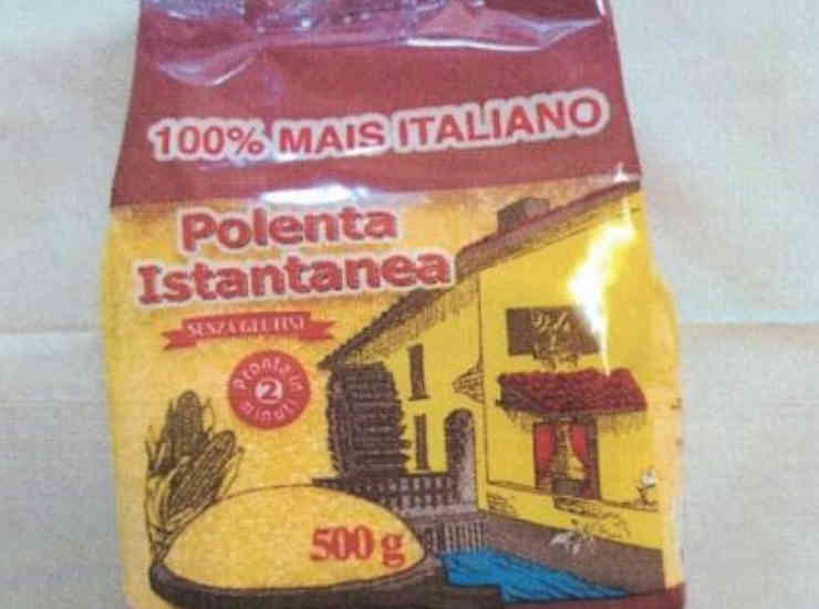 Polenta istantanea mais richiamo contaminazione