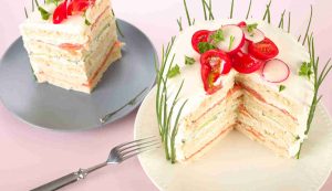 Sandwich cake prosciutto uova e insalata russa