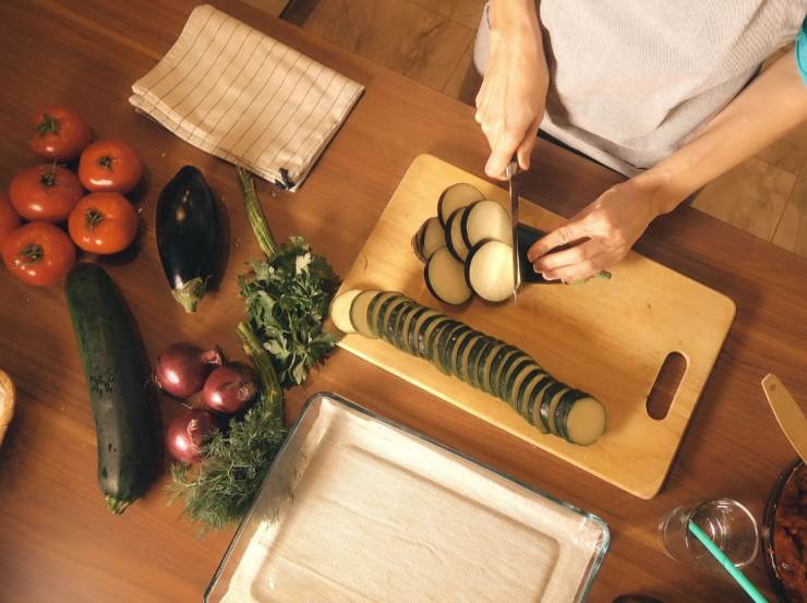 preparazione della ratatouille 