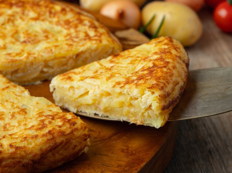 Light potato omelet recipe