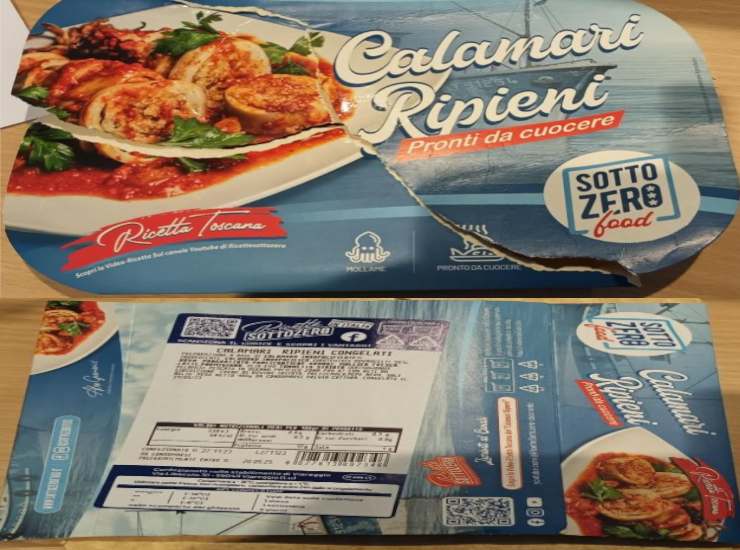 calamari ripieni sottozero richiamati dal mercato