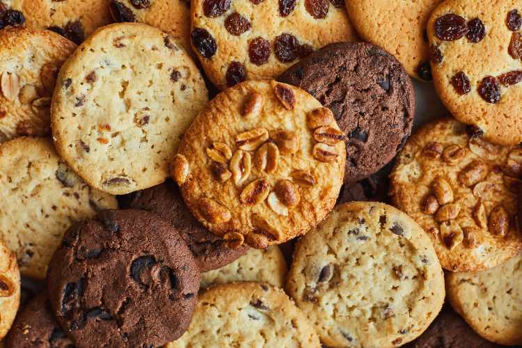 Diversi tipi di biscotti 